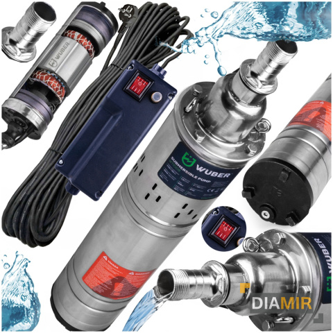 POMPA GŁĘBINOWA ŚRUBOWA 550W DO WODY CZYSTEJ DO STUDNI MOCNA 1500 L/H 1"