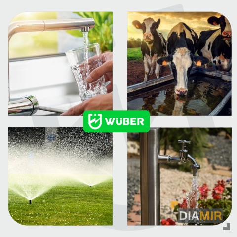 POMPA GŁĘBINOWA ŚRUBOWA 550W DO WODY CZYSTEJ DO STUDNI MOCNA 1500 L/H 1"