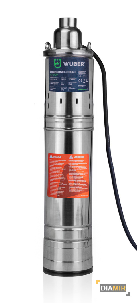 POMPA ŚRUBOWA GŁĘBINOWA 750W DO WODY CZYSTEJ 1" DO STUDNI MOCNA 1600 L/H