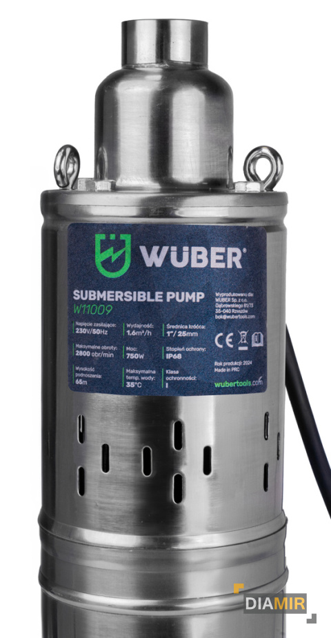 POMPA ŚRUBOWA GŁĘBINOWA 750W DO WODY CZYSTEJ 1" DO STUDNI MOCNA 1600 L/H