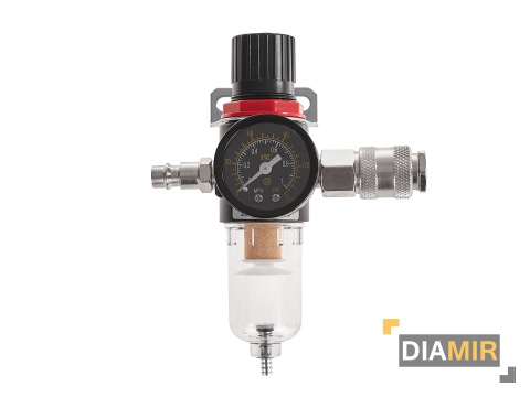 ODWADNIACZ REDUKTOR CIŚNIENIA FILTR POWIETRZA 1/4'' + MANOMETR