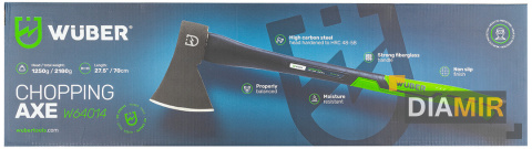 SIEKIERA UNIWERSALNA DO DREWNA FIBERGLASS DŁUGA MOCNA GŁOWICA 1250G 70 CM