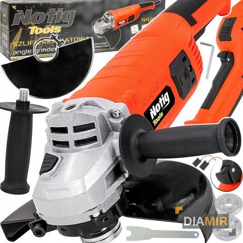 SZLIFIERKA KĄTOWA 230MM DIAX KĄTÓWKA DUŻA MOCNA WOLNY START SIECIOWA 2300W