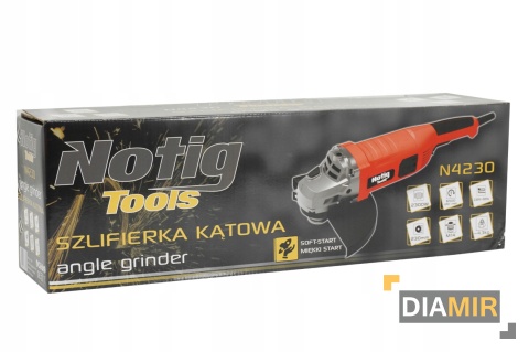 SZLIFIERKA KĄTOWA 230MM DIAX KĄTÓWKA DUŻA MOCNA WOLNY START SIECIOWA 2300W