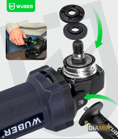 SZLIFIERKA KĄTOWA KĄTÓWKA DIAX 1200W Z REGULACJĄ + 10 TARCZ