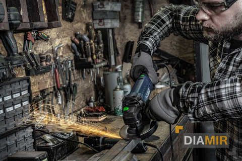 SZLIFIERKA KĄTOWA KĄTÓWKA DIAX 1200W Z REGULACJĄ + 10 TARCZ