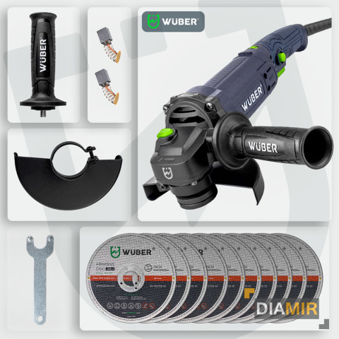 SZLIFIERKA KĄTOWA KĄTÓWKA DIAX 1200W Z REGULACJĄ + 10 TARCZ