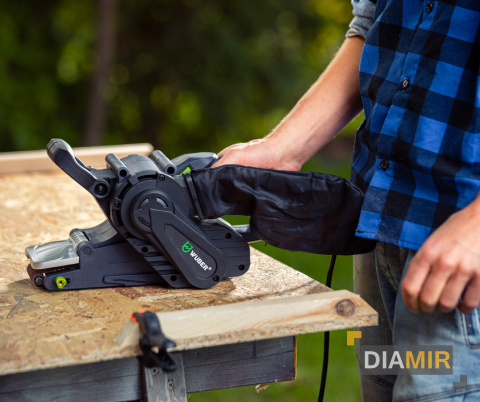 SZLIFIERKA TAŚMOWA WIELOFUNKCYJNA MOCNA DO DREWNA Z REGULACJĄ 1900W 230V