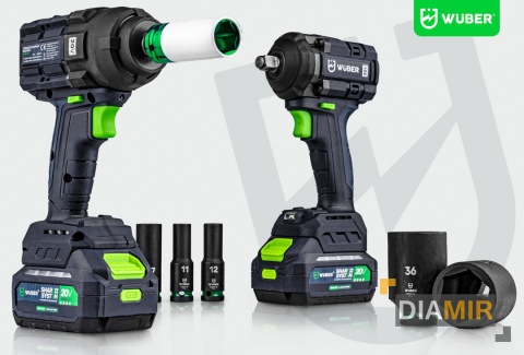 ZESTAW NASADEK UDAROWYCH 16 SZT. 1/2" 6-KĄTNE NASADKI DŁUGIE 8-32MM WUBER