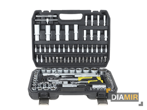 ZESTAW komplet KLUCZY NASADOWYCH KLUCZE NASADOWE 108 el. 1/4" 1/2" walizka