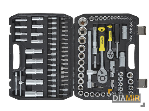 ZESTAW komplet KLUCZY NASADOWYCH KLUCZE NASADOWE 108 el. 1/4" 1/2" walizka