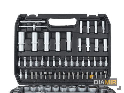 ZESTAW komplet KLUCZY NASADOWYCH KLUCZE NASADOWE 108 el. 1/4" 1/2" walizka