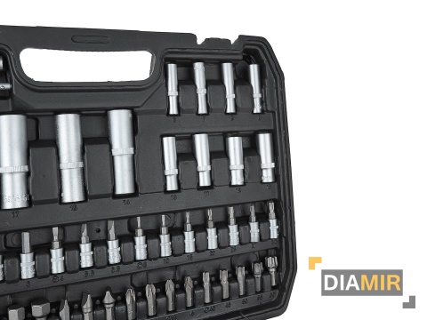 ZESTAW komplet KLUCZY NASADOWYCH KLUCZE NASADOWE 108 el. 1/4" 1/2" walizka