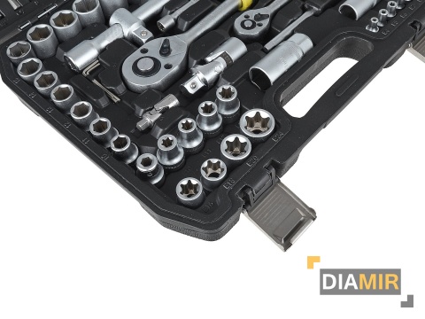 ZESTAW komplet KLUCZY NASADOWYCH KLUCZE NASADOWE 108 el. 1/4" 1/2" walizka