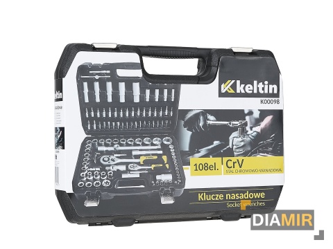 ZESTAW komplet KLUCZY NASADOWYCH KLUCZE NASADOWE 108 el. 1/4" 1/2" walizka