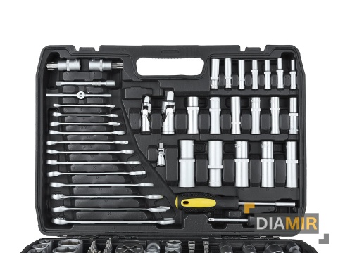 ZESTAW KLUCZY NASADOWYCH BITY NASADKI PŁASKIE 1/4 "3/8" 1/2" 216 el.