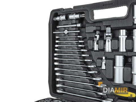 ZESTAW KLUCZY NASADOWYCH BITY NASADKI PŁASKIE 1/4 "3/8" 1/2" 216 el.