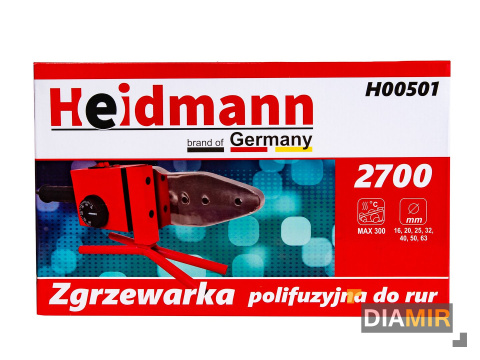 ZGRZEWARKA polifuzyjna DO RUR 16 - 63 mm BIG typ H 2700 W zestaw walizka