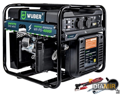 AGREGAT INWERTOROWY prądotwórczy przenośny jednofazowy Wuber 4000 W benzyna