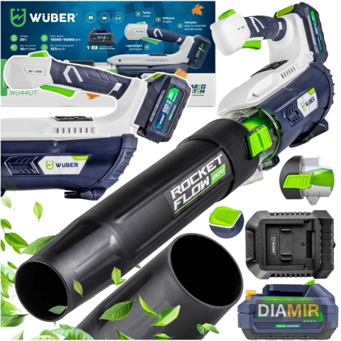 DMUCHAWA AKUMULATOROWA DO LIŚCI AKU 20 V 4,0 Ah 137 KM/h OGRODOWA