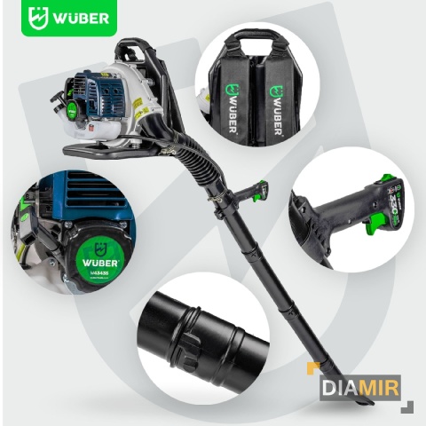 DMUCHAWA PLECAKOWA 1,7 KM 330 km/h SPALINOWA DO LIŚCI TRAWY OGRODOWA WUBER