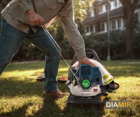 DMUCHAWA PLECAKOWA 1,7 KM 330 km/h SPALINOWA DO LIŚCI TRAWY OGRODOWA WUBER