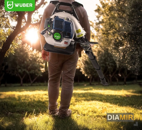 DMUCHAWA PLECAKOWA 1,7 KM 330 km/h SPALINOWA DO LIŚCI TRAWY OGRODOWA WUBER