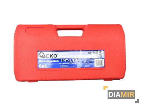 Gwintownica hydrauliczna do rur 6 elementowa narzynki 1/4 "- 1,1/4 "