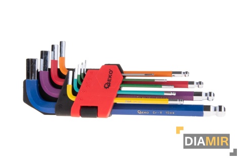 KLUCZE IMBUS imbusowe kolorowe 1,5-10mm 9el. CrV Geko