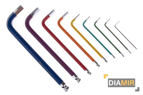 KLUCZE IMBUS imbusowe kolorowe 1,5-10mm 9el. CrV Geko