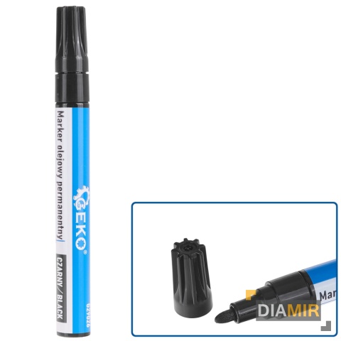 MARKER PISAK OLEJOWY PERMANENTNY OKRĄGŁY WODOODPORNY CZARNY