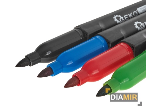 MARKER budowlany permanentny MIX kolor GRUBY 4 szt.