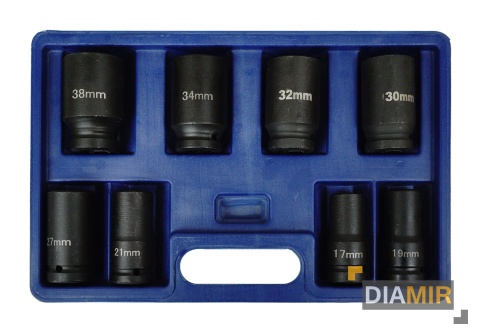 NASADKI UDAROWE DŁUGIE HARTOWANE 78mm 17-38mm 3/4" ZESTAW 8 szt.