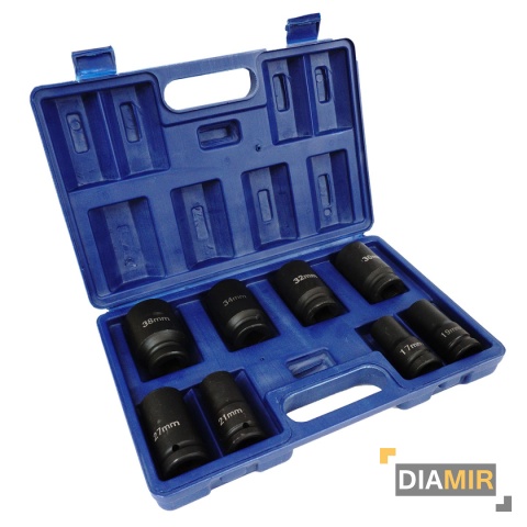 NASADKI UDAROWE DŁUGIE HARTOWANE 78mm 17-38mm 3/4" ZESTAW 8 szt.