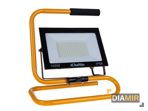 Naświetlacz HALOGEN LED 100W statyw budowlany PRZENOŚNY + PRZEWÓD biały zimny 6500K