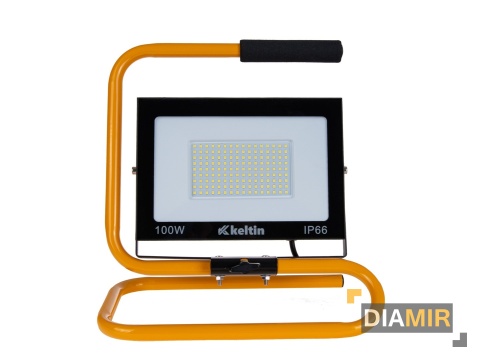 Naświetlacz HALOGEN LED 100W statyw budowlany PRZENOŚNY + PRZEWÓD biały zimny 6500K