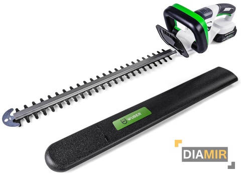 Nożyce elektryczne akumulatorowe Wuber 51 cm 20 V AKU 2,0 Ah do żywopłotu