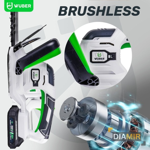 Nożyce elektryczne akumulatorowe Wuber 51 cm 20 V AKU 2,0 Ah do żywopłotu