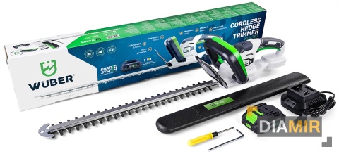 Nożyce elektryczne akumulatorowe Wuber 51 cm 20 V AKU 2,0 Ah do żywopłotu