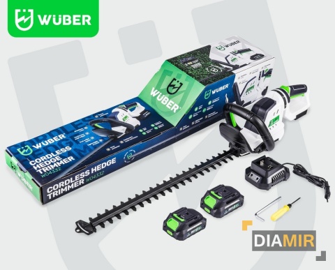 Nożyce elektryczne akumulatorowe Wuber 50 cm 20 V 2x AKU 2,0Ah do żywopłotu