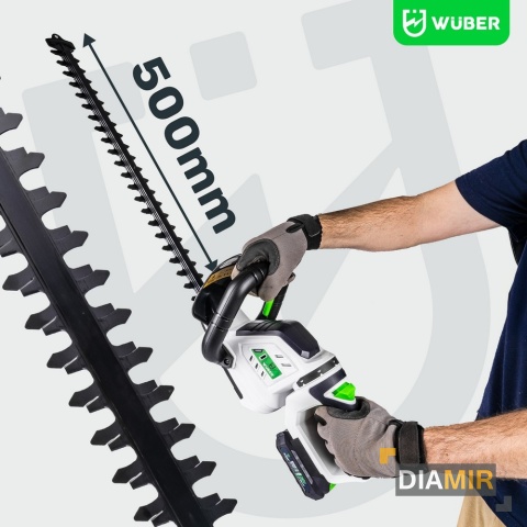 Nożyce elektryczne akumulatorowe Wuber 50 cm 20 V 2x AKU 2,0Ah do żywopłotu