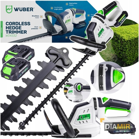 Nożyce elektryczne akumulatorowe Wuber 50 cm 20 V 2x AKU 2,0Ah do żywopłotu