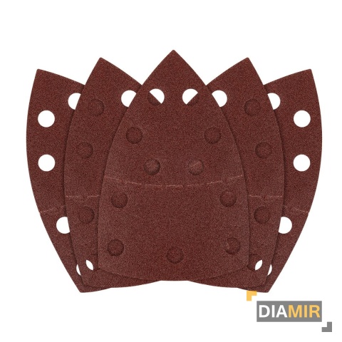 PAPIER ŚCIERNY P120 na rzep żelazko 102 x 152mm 5szt. OTWORY GRAPHITE