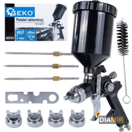 Pistolet lakierniczy HVLP + 4 dysze 1,3 1,4 1,7 2,0mm