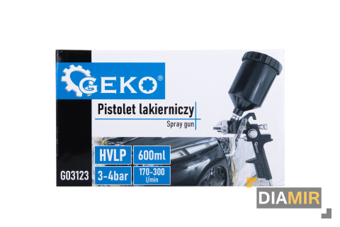 Pistolet lakierniczy HVLP + 4 dysze 1,3 1,4 1,7 2,0mm