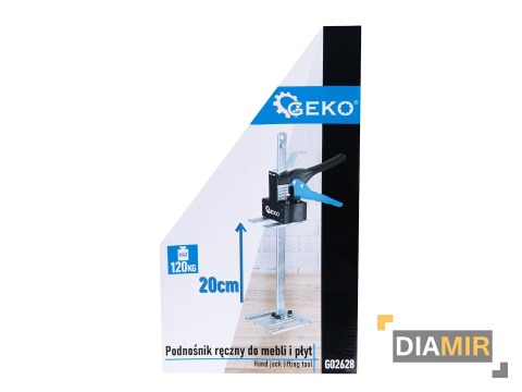Podnośnik ręczny lewarek do mebli gabarytów płyt karton gips 120 kg