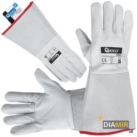 RĘKAWICE OCHRONNE SPAWALNICZE SKÓRZANE DŁUGIE KOZIA SKÓRA