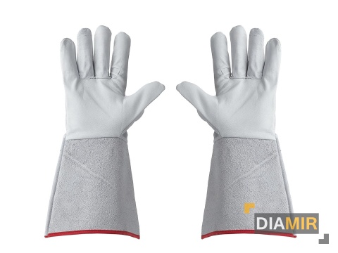 RĘKAWICE OCHRONNE SPAWALNICZE SKÓRZANE DŁUGIE KOZIA SKÓRA