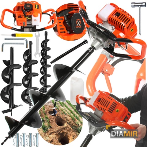 ŚWIDER SPALINOWY WIERTNICA GLEBOWA ZIEMI GLEBY 5,2KM MOCNA +3 WIERTŁA 10/15/20cm