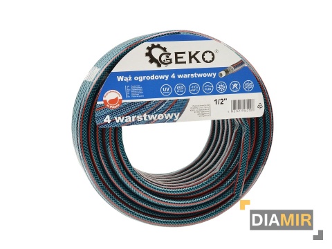 WĄŻ OGRODOWY WZMACNIANY 1/2" 50m 4-warstwowy Polski